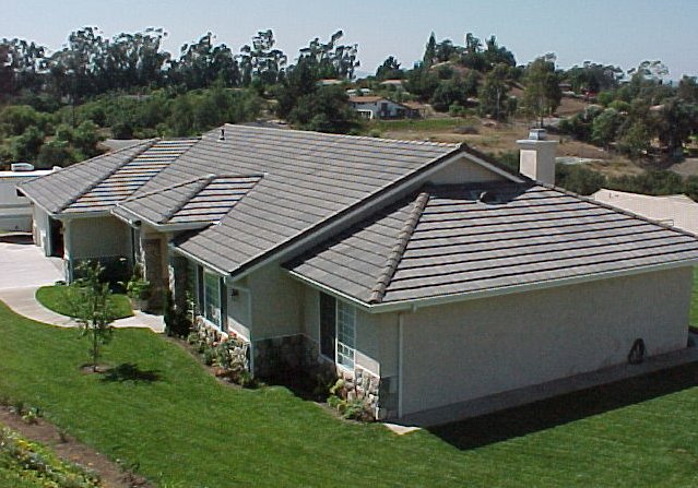Tile roof on a Temecula hillside home