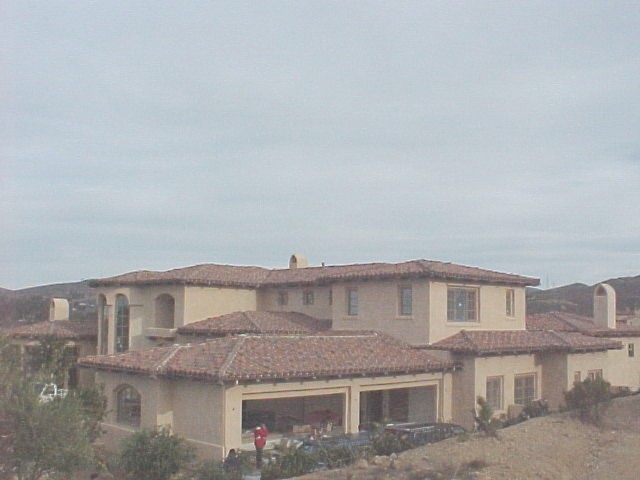 A finished Spanish tile roof, Temecula